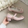 Designer JK Women Mary Jane Shoes Ladies Causal Shallow Butterfly-knot Shoes Spring Autumn Female Leather Dress Pumps Shoes