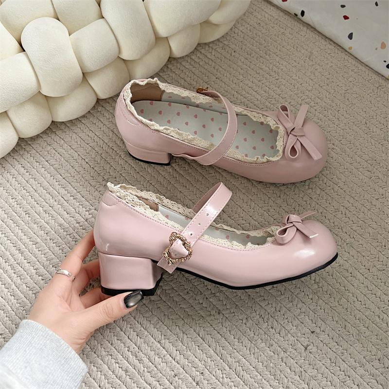 Designer JK Women Mary Jane Shoes Ladies Causal Shallow Butterfly-knot Shoes Spring Autumn Female Leather Dress Pumps Shoes