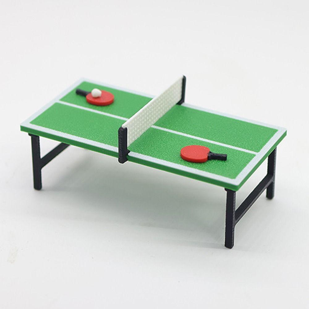 1/12 Doll Basketball Hoop Scene Model Mini Ping Pong Table Funny Doll House Sport Equipment  Gift