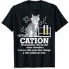Cat Chemistry Humor Science Teacher Gift for Cat Mom Dad TShirt Funny Chemist Lover Graphic Outfit Saying Tee Short Sleeve Tops
