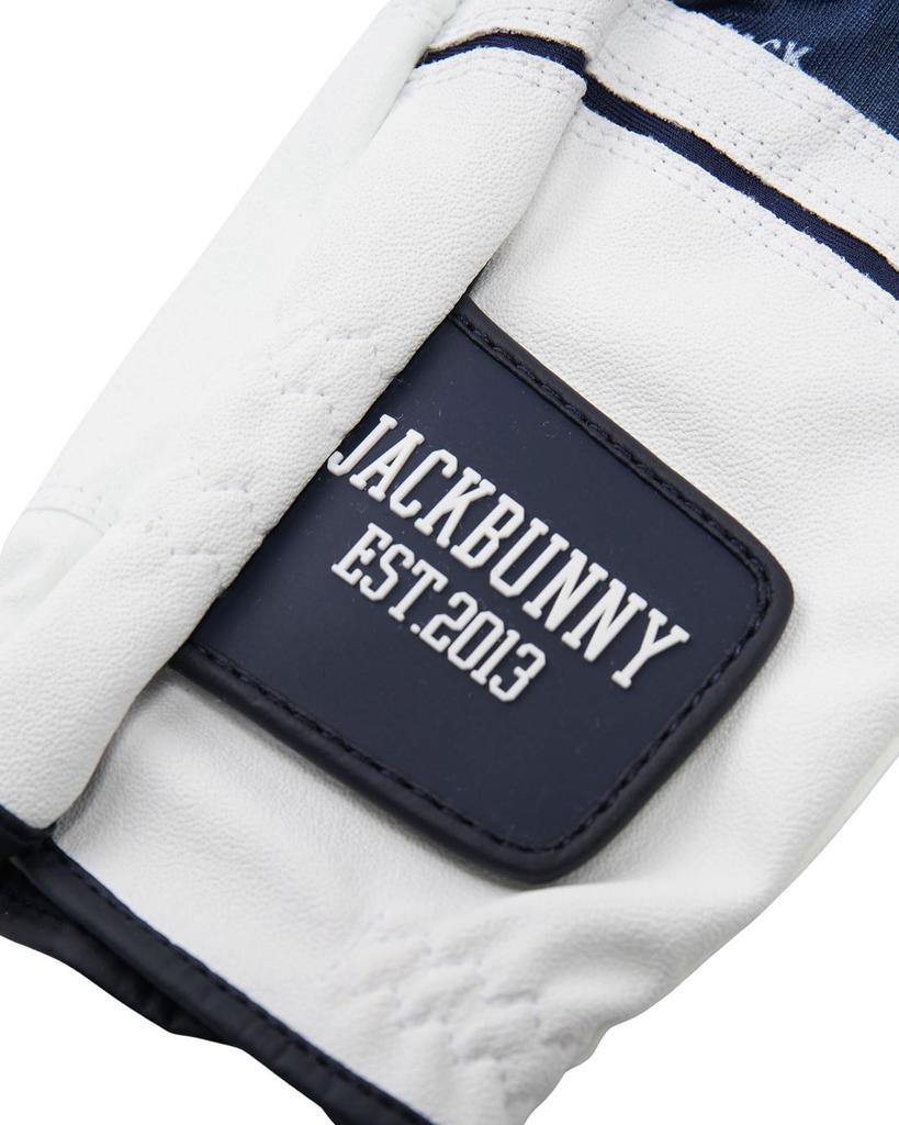 Continuing Standard Unisex Golf Glove Brand Golf Glove L [Jack Bunny] Item (Single Hand, Logo) / / 262-5985211 030_White (23-24cm)