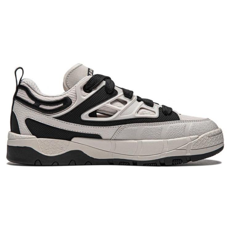 Li Ning CF Su Series Yu 3 SS Versatile Non-Slip Shock Absorbing Low-Top Skate Shoes Men Sneakers Gray Black AGLU063-3