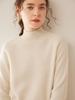 Cozy Half-High Neck Cashmere Sweater – Thick Knit Pullover for Autumn & Winter
