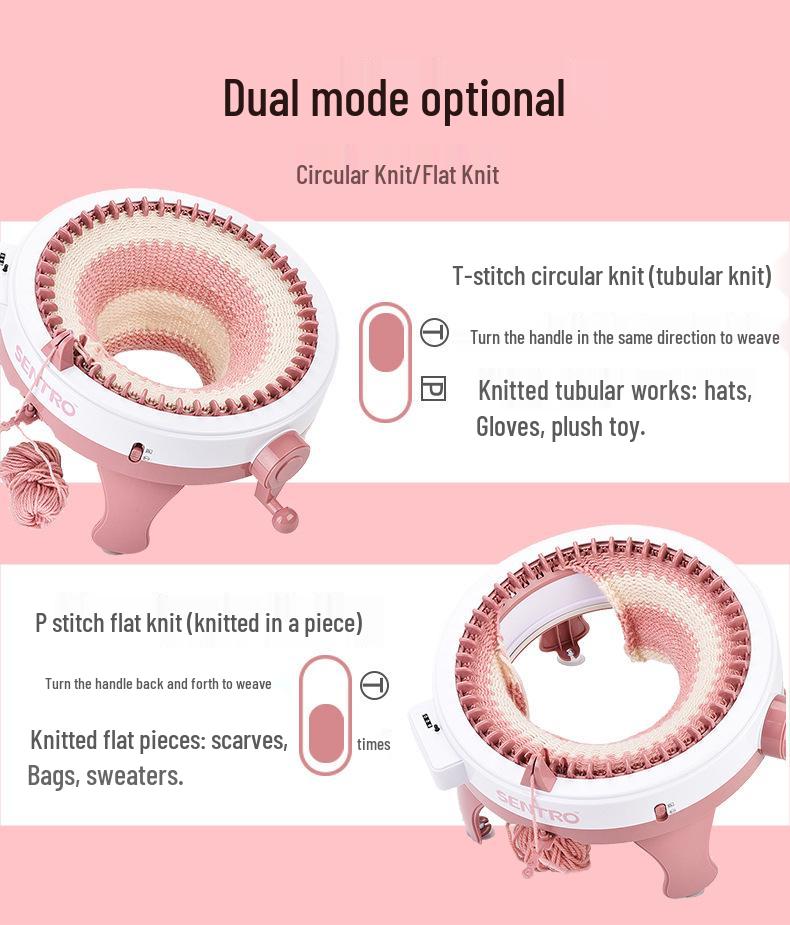 Hand-Cranked Kids Knitting Loom for Socks, Scarves, and Sweaters - Home & Kindergarten Toy