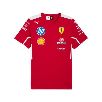 X Ferrari İşbirliği Scuderia Takımı HP 2025 Kopya Serisi Rahat Bisiklet Yaka Kazak Kısa Kollu Tişört Erkek Tişörtleri Derin Kiraz 76394501