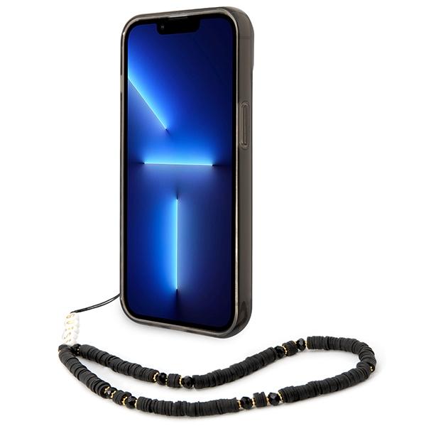 Guess Guhcp14Shgcohk Iphone 14 / 15 / 13 6.1 Czarny/Black Hardcase Translucent Pearl Strap