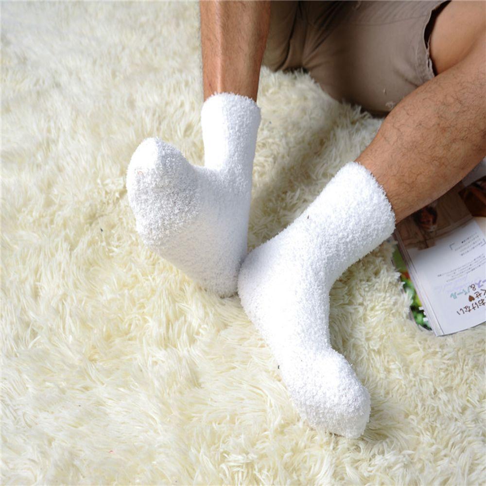 7 Colors Home Warm Men Women Cashmere Fluffy Socks Floor Bed Sleep