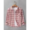 Spring Summer Plaid Sun Protection Clothing Loose Casual Long sleeve Shirts Men's Lightweight Yarn-Dyed Plaid Shirt Outerwear New