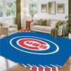 Chicago Cubs Design Crystal Velvet Rug Soft Decorative Mat for Bedroom Entrance