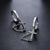 And Versatile Tassels Diamond-encrusted Cross Earrings with for Both Men Hip-hop Style Exude a High-end and Women A Pair of  Jewelry