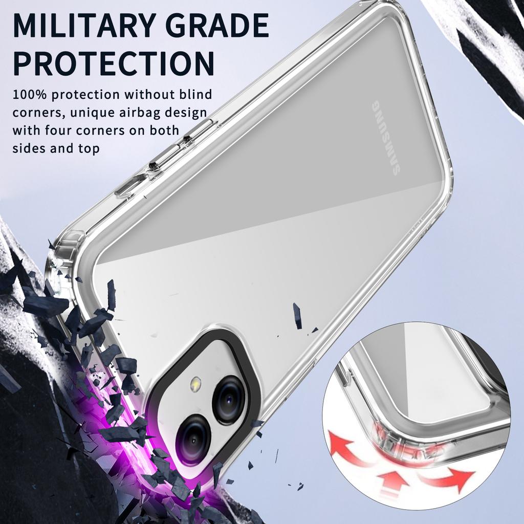For Samsung Galaxy A04e 4G/M04 4G/F04 4G Case Crystal Clear PC+TPU Anti-Scratch Phone Cover