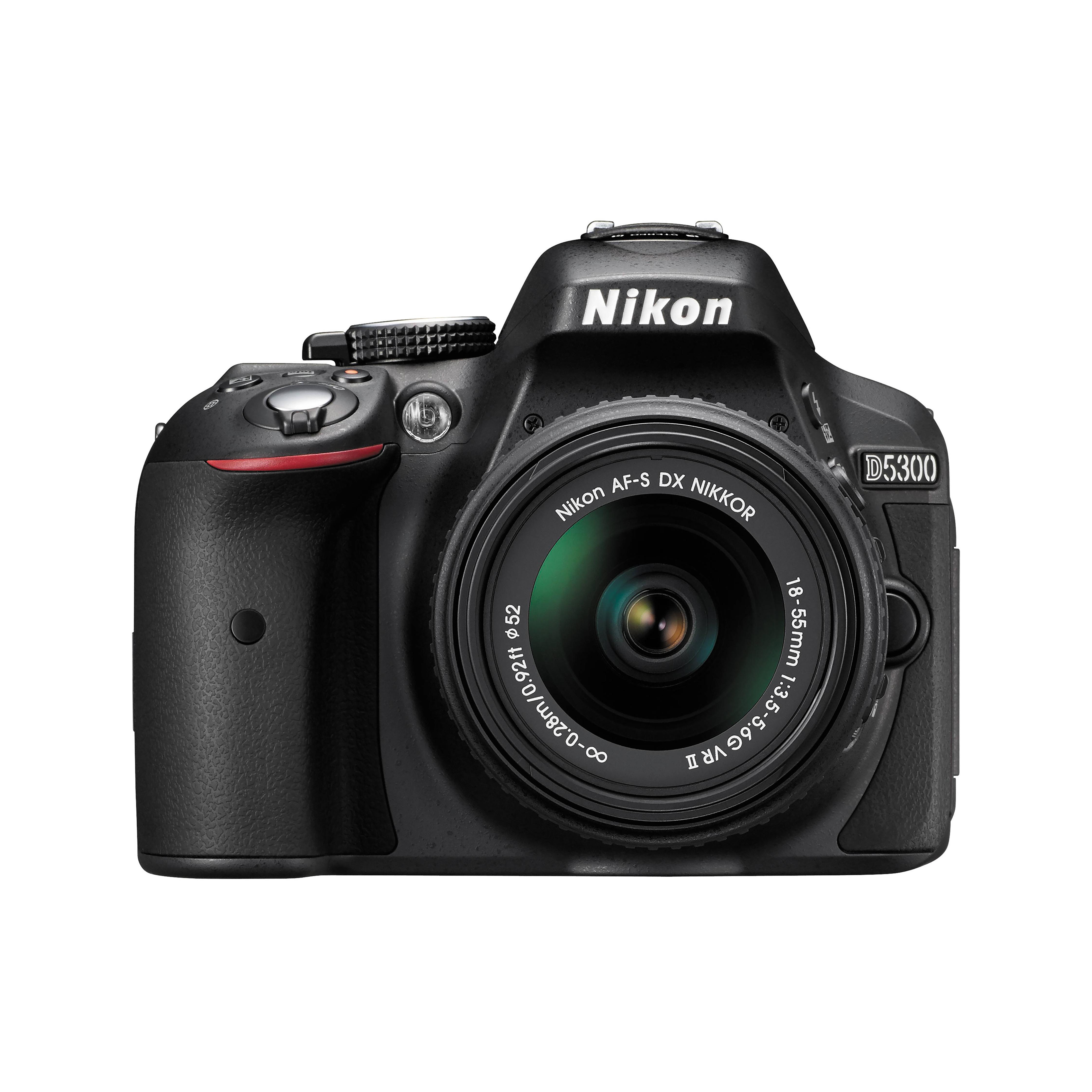 

Nikon D5300 DSLR Camera + AF-S DX 18-55mm f/3.5-5.6G VR II Lens чорний