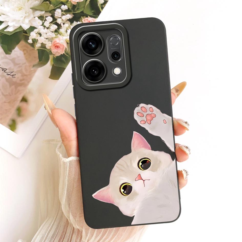 Cute Cartoon Phone Case For OPPO Reno 14 Cover Reno14 Pro Shockproof Silicone Funda Matte Bumper on OPPO Reno14Pro 5G Soft Shell