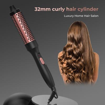 Wired Curling Brush Multi-functional Thermal Brush Fast Heating Negative Ion Round Brush Electric Hair Straightening Curling Wand Tools