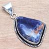 Pendant Sodalite Gemstone Handmade Gift For Her Silver Jewelry 1.75"