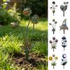 Geschenk für Gärtner Fleischfressende Pflanze Gartenstecker, Metall Venusfliegenfalle Hofkunst Skurriler Stecker Blumen Skulptur Außenweg Beet Rasen Dekor Seltsam