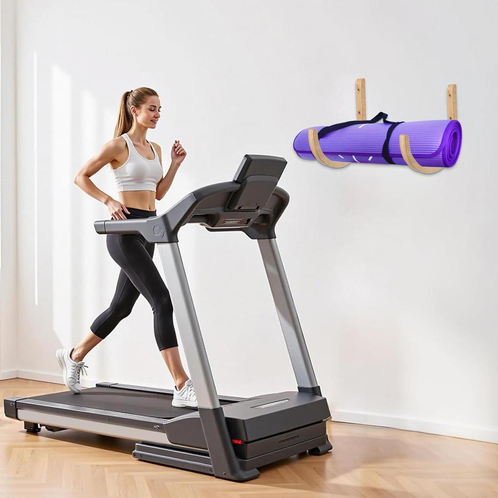 Yoga Mat Organizer 2 Pieces With Screws Space Saving Hanger Yoga Mat Wall Mount Storage Rack For Home Gym Indoor Exercise