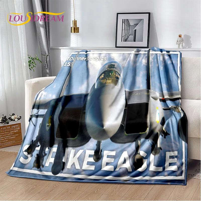 3D Air Force Jet Fighter Spitfire Aircraft Blanket,Flannel Soft Throw Blanket for Home Bedroom Bed Sofa Picnic Office Kids Cover