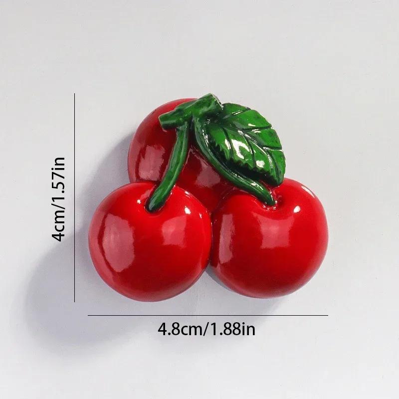 Creative Fridge Magnet Decor 3D Cute Cartoon Fruit Message Board Refrigerator Magnet Sticker for Kids Toy Gift Home Decoration