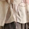 Vintage Floral Print Bandage Tops Women Blouses Chinese Style Seven Sleeve Spring Loose Shirts