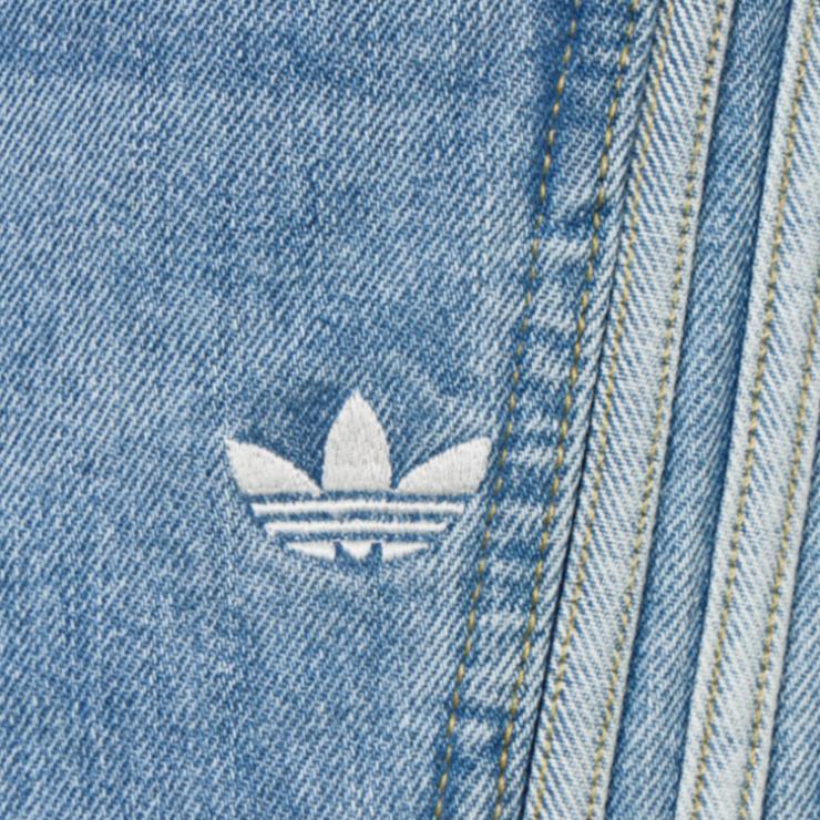 adidas Originals Soft Denim Loose Casual Striped Versatile Comfortable Jeans Women Jeans LF2319