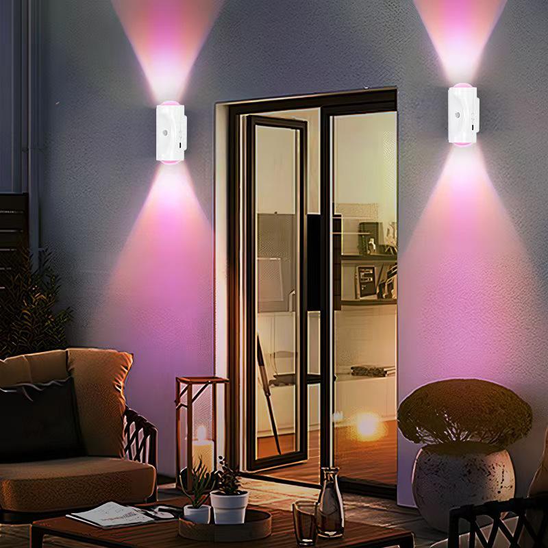 Rechargeable Led Night Light With Motion Sensor Dimmable Wall Lamp Indoor Ambient Lighting For Corridor Stair Entryway Closet