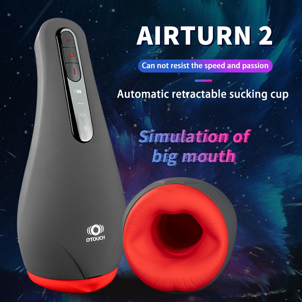 Otouch Airturn Männliche Saugen Masturbatoren Muschi Vagina Vibrator Heizung Mund Blasen Masturbation Sex Spielzeug für Männer Erwachsene 18