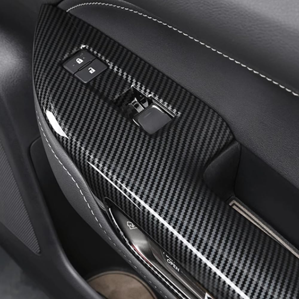 Car Accessories Inner Window Lift Door Lock Switch Control Panel Cover Trim Compatible with Lexus NX 250 350 350h 450h+ 2025 2024 2023 2022 (Carbon