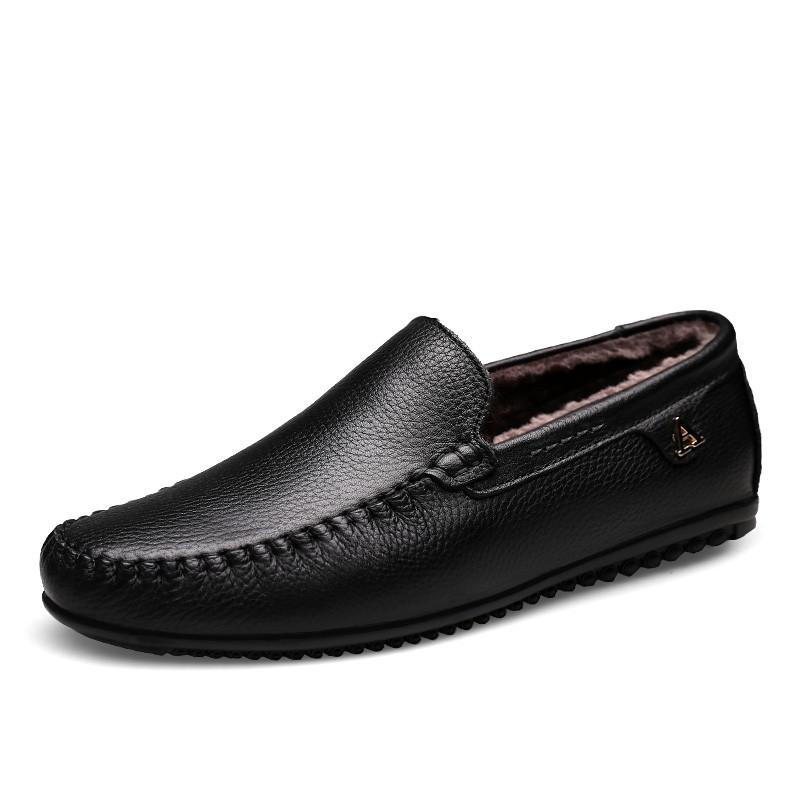 2025 Plus Size 46 47 Cow Genuine Leather Loafers Men Casual Shoes Designer Man Moccasins Mens Driving Shoes Slip On Flats Loafer