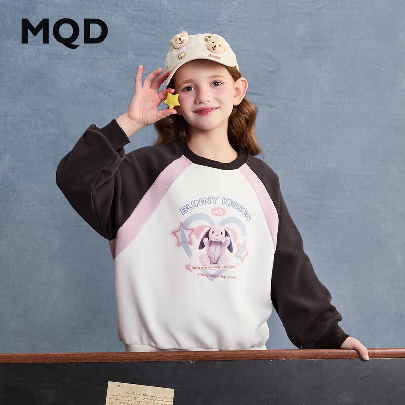 

Girls Cartoon Color-block Raglan Crewneck Sweatshirt 120cm