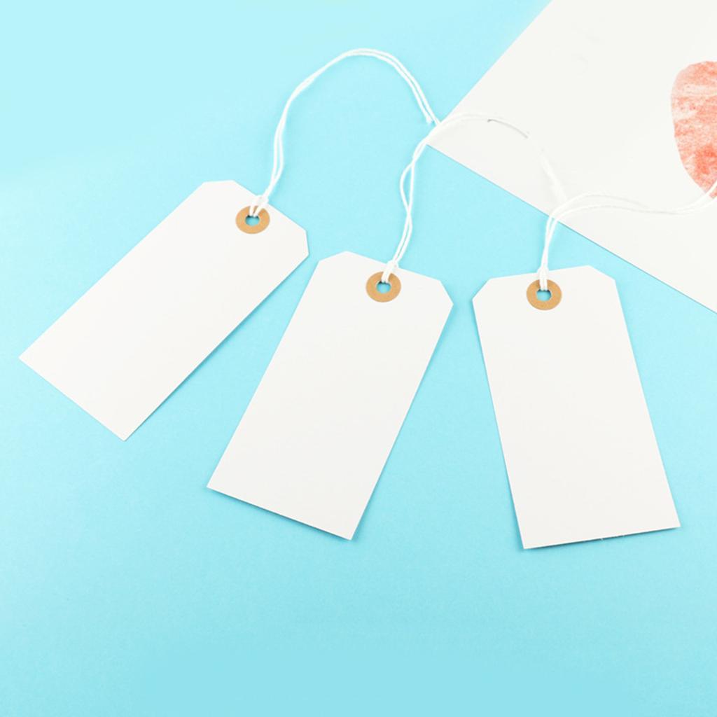 100Pcs Blank Price Label Clothing Labels White Clothing Making Label Small Price Label for Jewelry Crafting Clothes