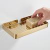 Stainless Steel Soap Holder Black Silver Gold Wall Mount Soap Tray Round Corner Rustproof Soap Drain Rack
