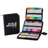 60/72/80/100 Farben Acrylfarbe Marker Doppelspitz-Pinselstift Zeichenstift Acrylmarker Acrylstift Schulbedarf