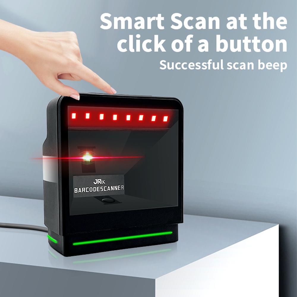 1D 2D Desktop Bar  Scanner QR   reader Omnidirectional   Scanning Wired USB Desktop Hands-  Auto-sensing Bar  Scannerfor 
