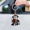 Wizard Cat Acrylic Keychain Keyring Useless Gift