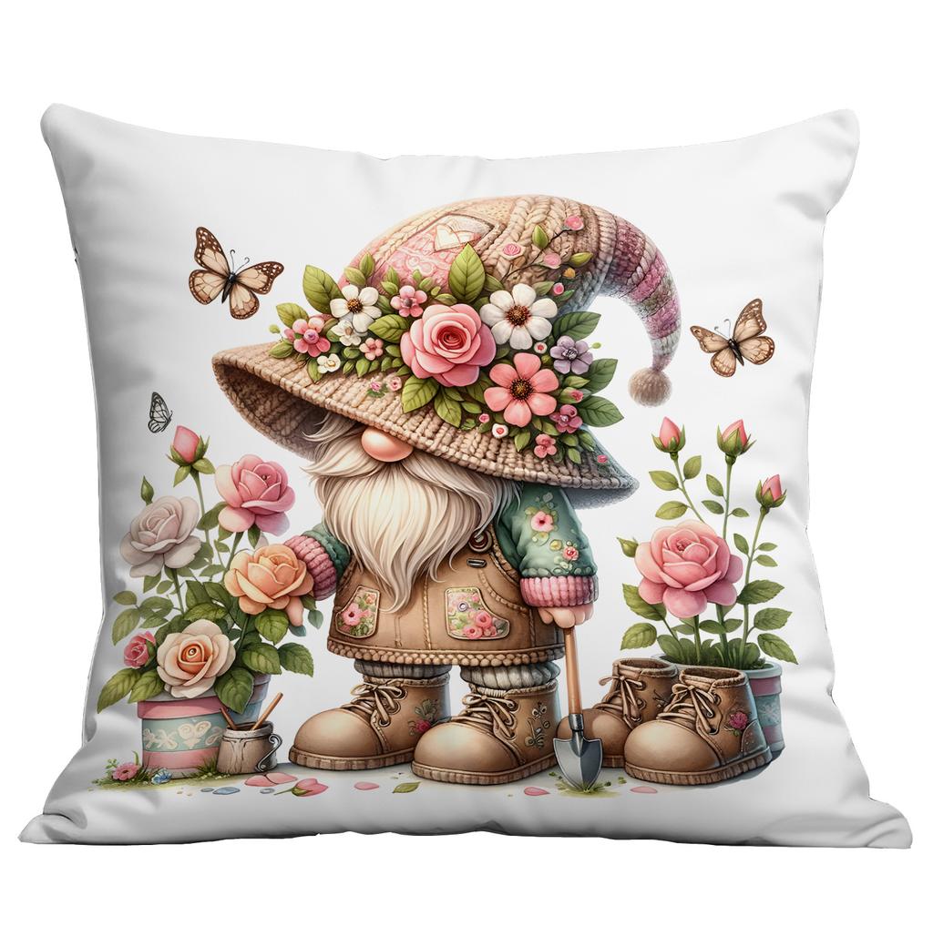 New Watercolor Spring Garden Elf Pillowcase Home Sofa Cushion Pillowcase