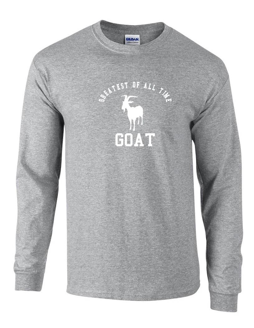 Greatest of All Time GOAT Sports Legend Sport Gray Long Sleeve T-Shirt S