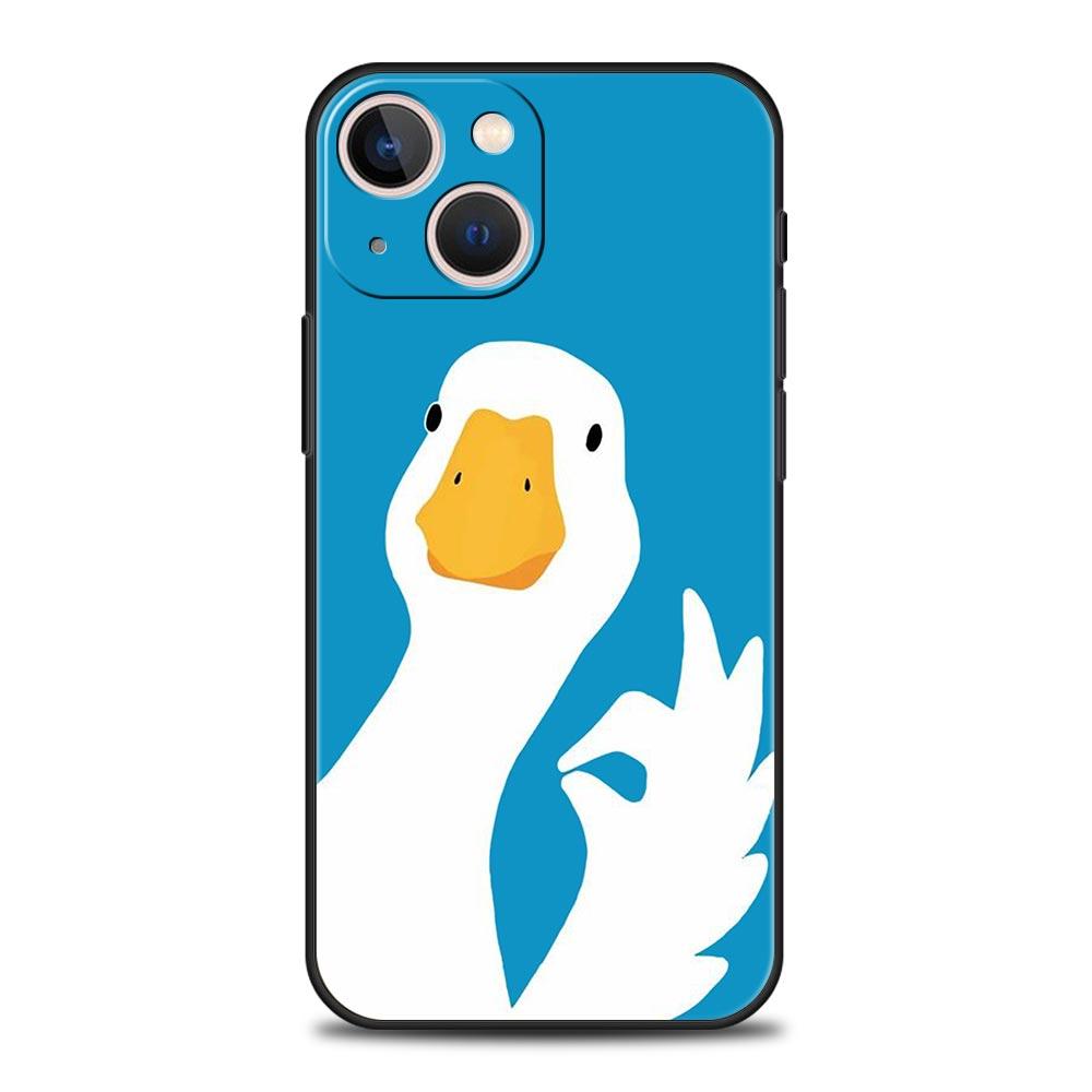 

Роскошный чехол для телефона iPhone 15 14 11 Pro Max 13 12 XS X XR SE3 7 8 Plus, противоударный чехол с изображением милого гуся или утки iPhone 15