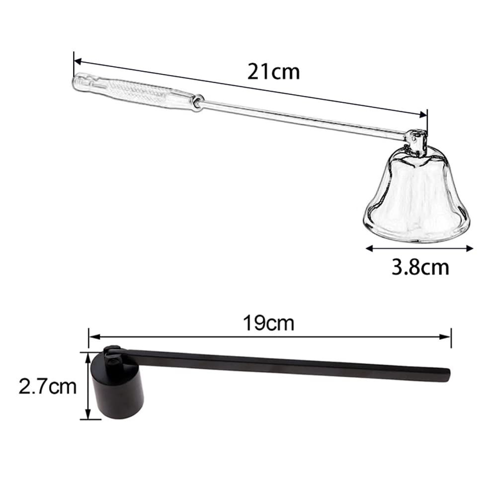 Lemfema Candle Snuffer, Stainless Steel Candle Fire Extinguisher, 2-Piece Set for Home Use