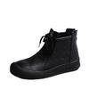Short boots round head autumn and winter retro soft sole non-slip fashion Martin single boots women's single shoes