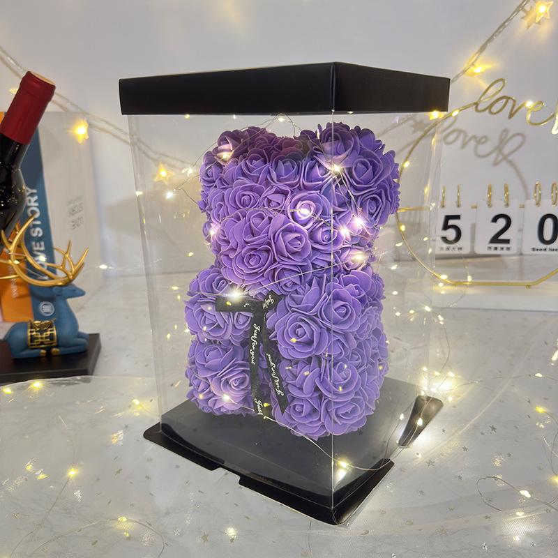 Eternal Rose Bear - Creative Foam Flower Gift for Valentine's, Mother's Day, or Birthday