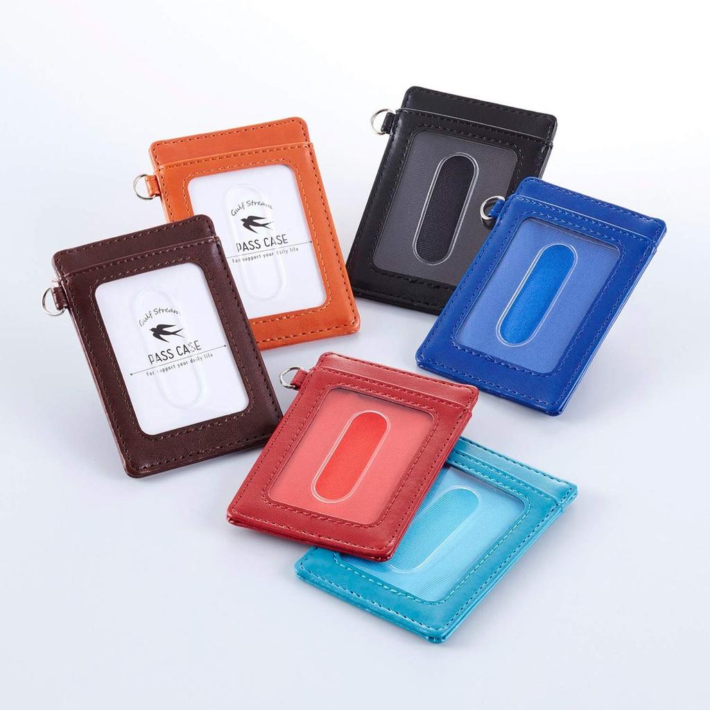 Gulf Stream UNA RONDINE PU Leather Single Pass Case Slim Card Holder with D-Ring Dark Brown GPU-TP-04