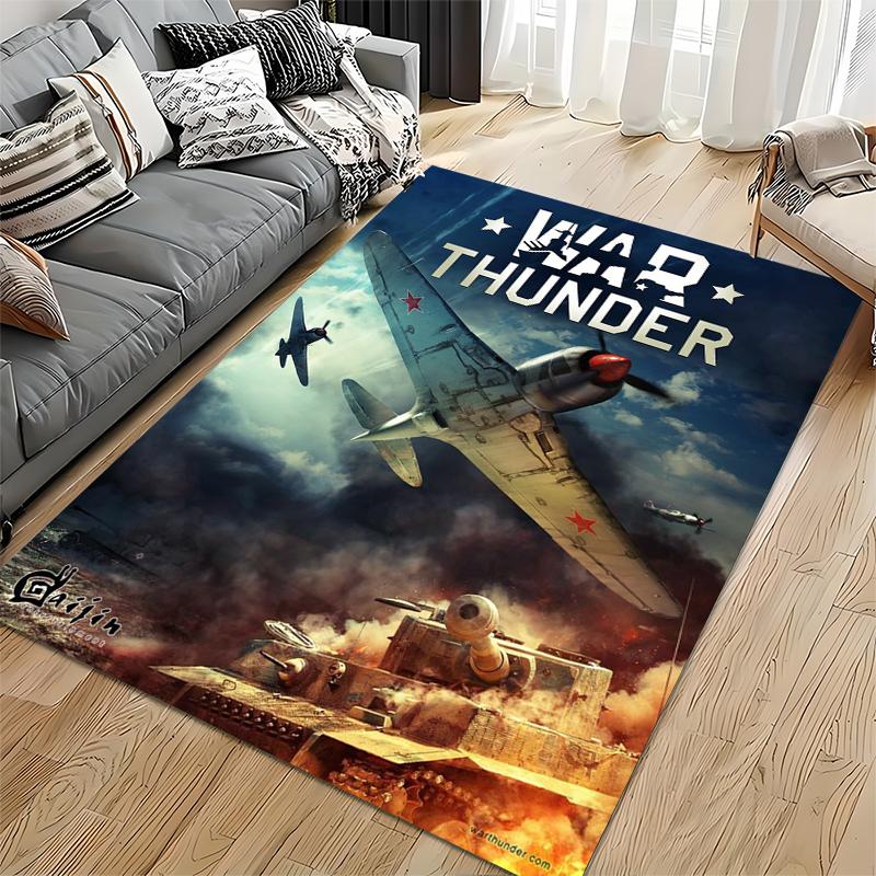 "War Thunder Themed Rug Decor" Non-slip Rug Suitable for Living Room and Bedroom Sofas.