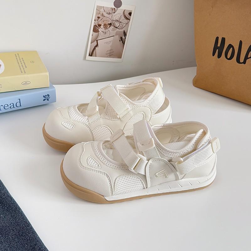 Fashion Women's White Sneakers 2025 Summer New Mesh Breathable Fashion Non Slip Sandals Luxury Lightweight Comfortable Casual Flat Shoes