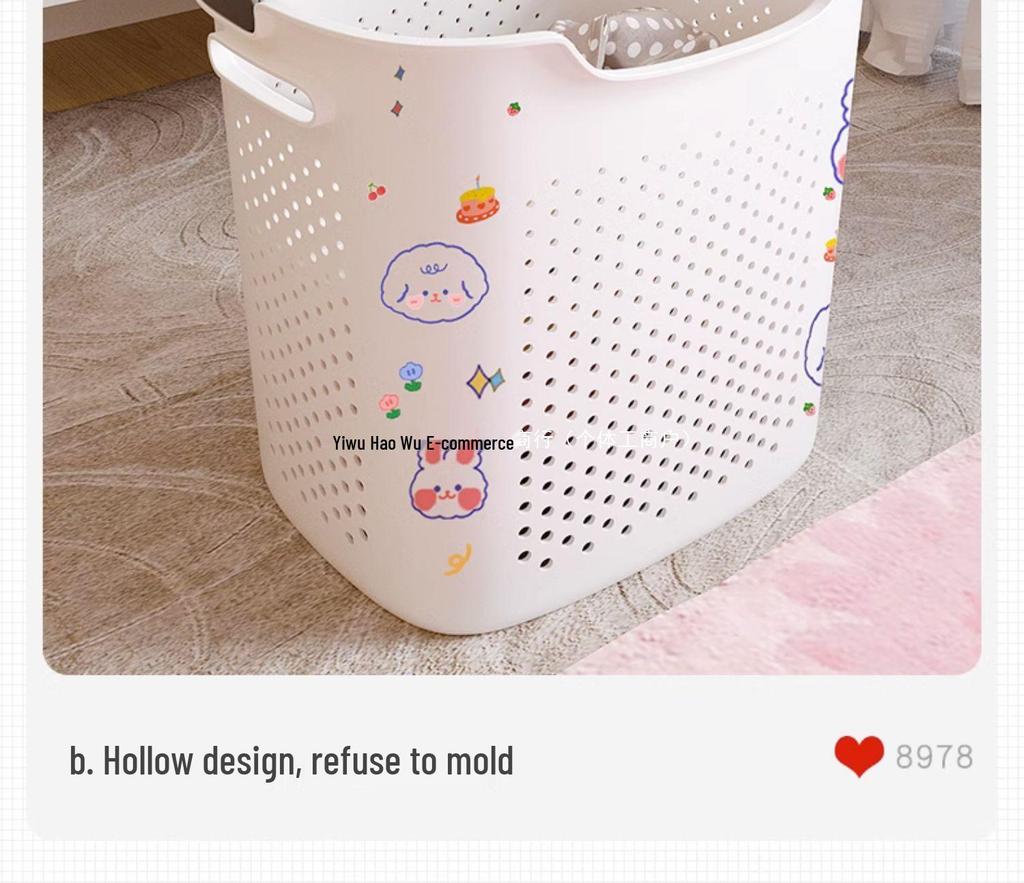 Large Capacity Bathroom Laundry Basket - Stylish Clothes Storage for Shower and Toilet