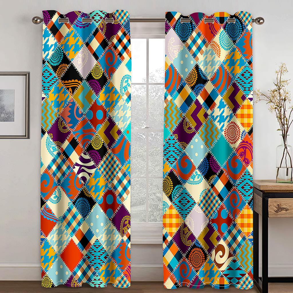 3D Bohemian Style Mandala Curtains 2 Panel Luxury Living Room Bedroom Den Kitchen Home Decor Curtains
