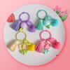 With Tassel Tulip Flower Keychain Young Girl's Heart Sweet Resin Tulip Keyring   Earphone Case