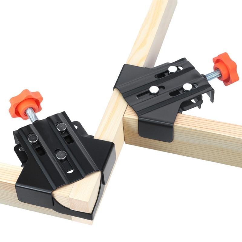 Sturdy Stainlesses Steel Materials 90 Degree Corner Clamp Accessory for Practical Woodworking and Metal Framing