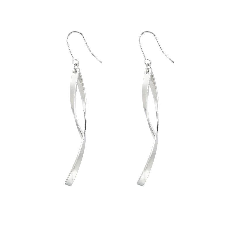 Kolczyki z frędzlami z igłą ze srebra próby 925 - Trend 2023, Niszowy Design, Luksusowe wiszące kolczyki