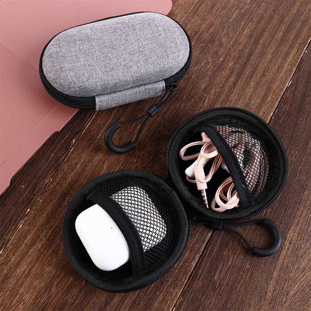 Storage Travel Case Charger Protection Bag Earphone Accessory Earphone Storage Bags EVA Zipper Bag